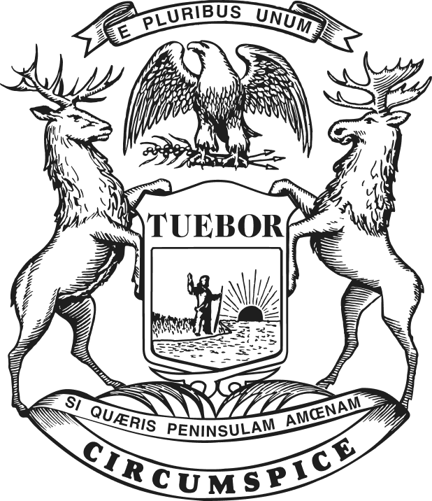 The logo of the state of Michigan