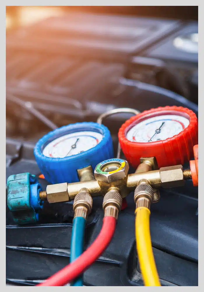 a car's AC and heating system